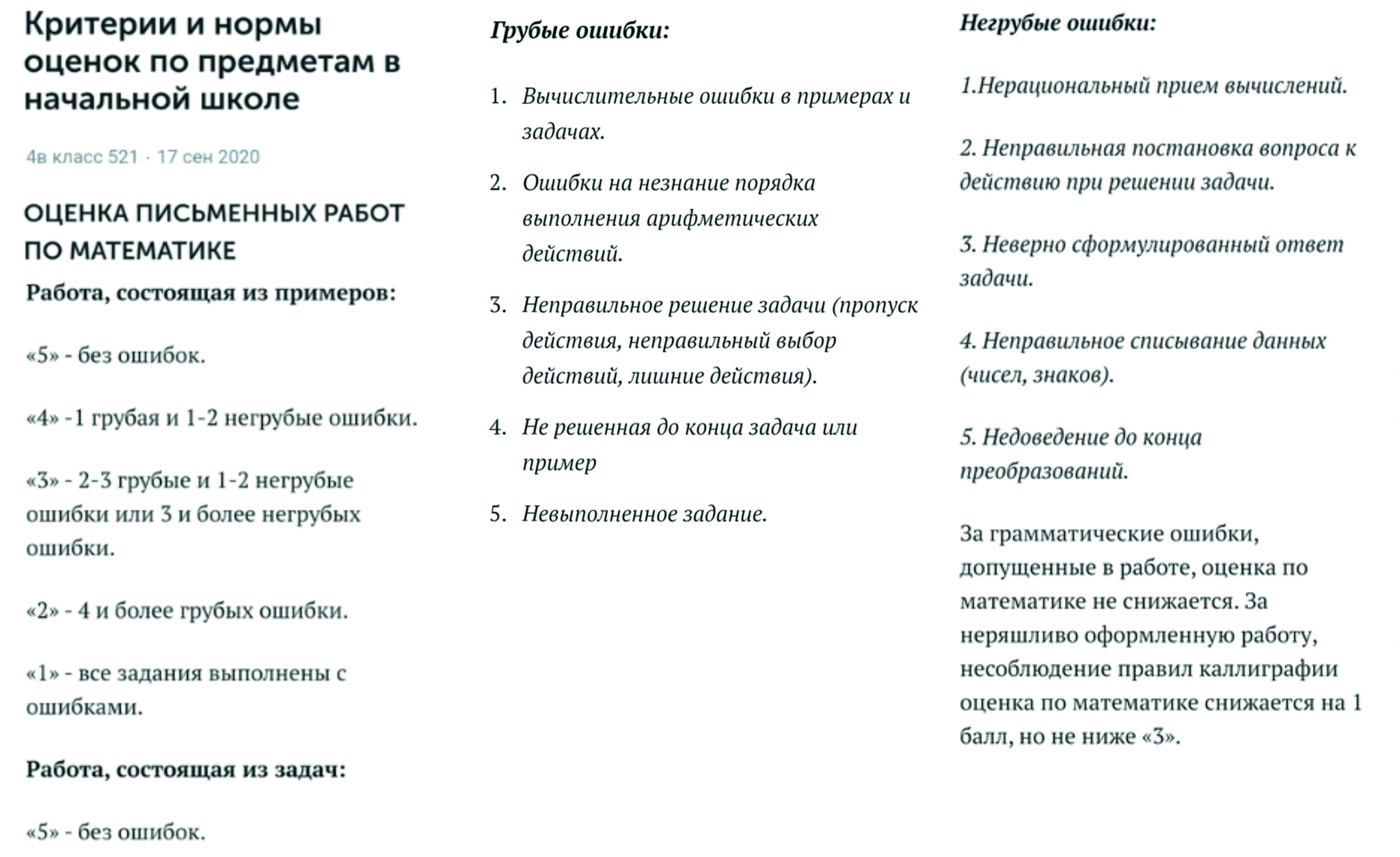 Система оценок по предметам | Пикабу