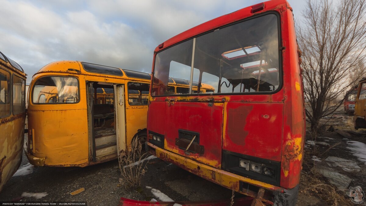 Нашли огромное кладбище советских автобусов в Закавказье. СССР ушёл, а  вместе с ним ушла цивилизация? | Пикабу