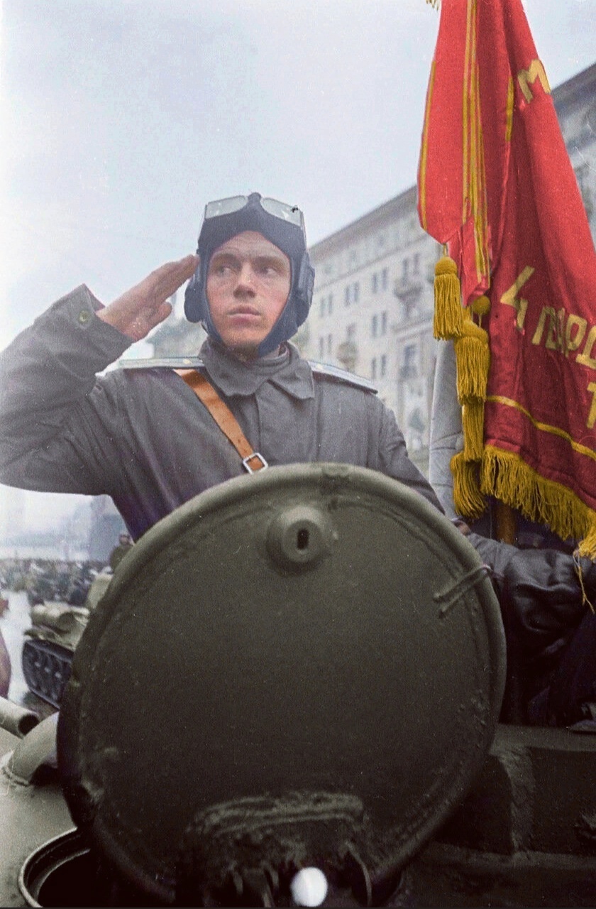 Парад. Москва. Колоризация | Пикабу