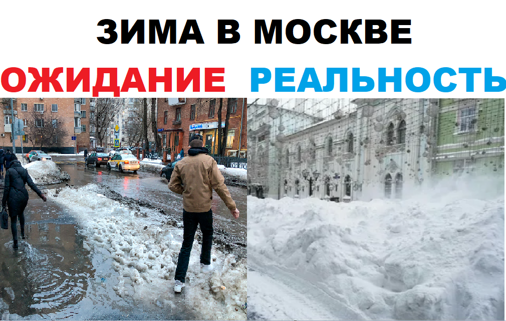 Зима в Москве | Пикабу