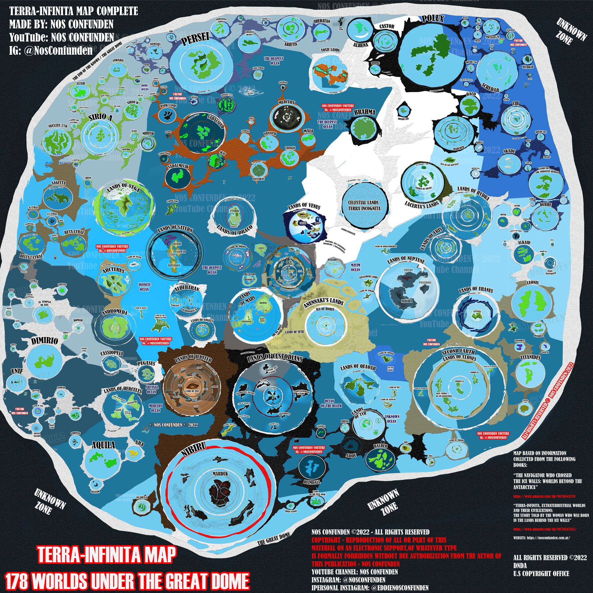 Карта плоской земли TERRA-INFINITA MAP 178 WORLDS | Пикабу