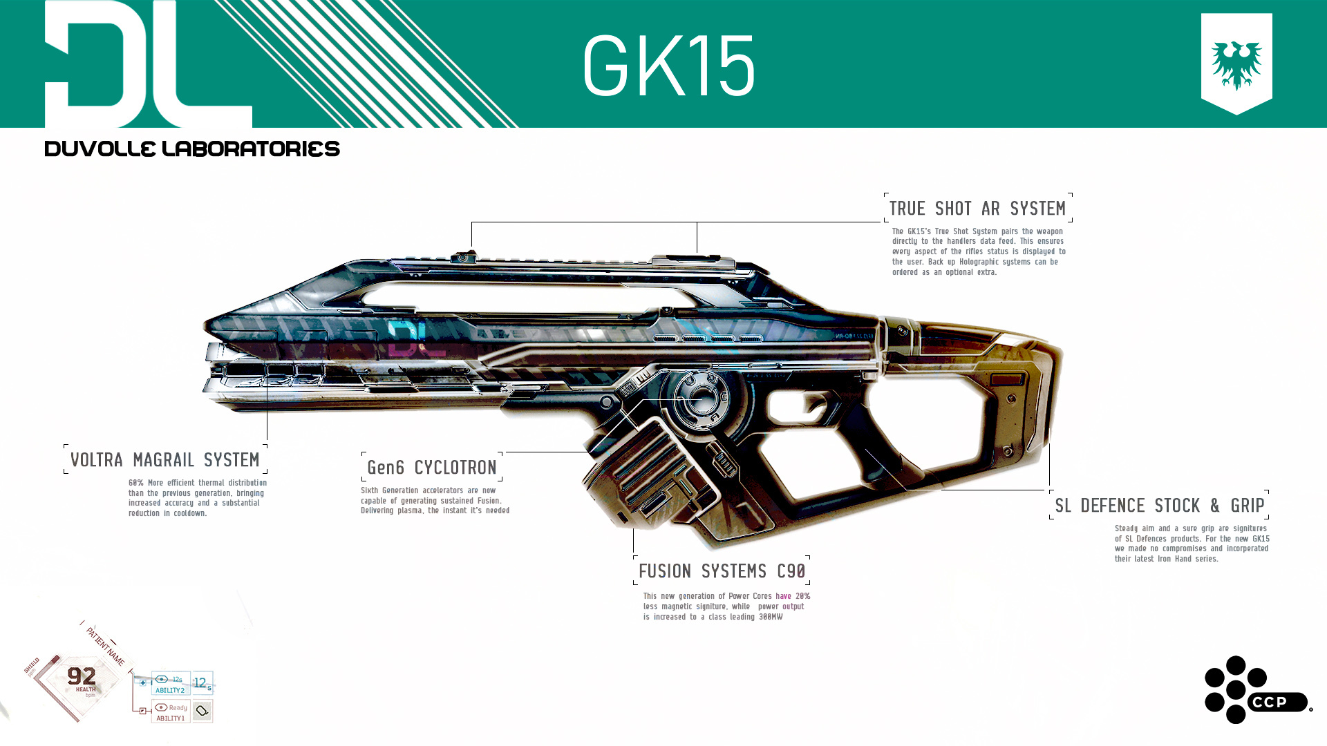 Концепт-арт галлентской штурмовой винтовки «GK15» для EVE Vanguard | Пикабу