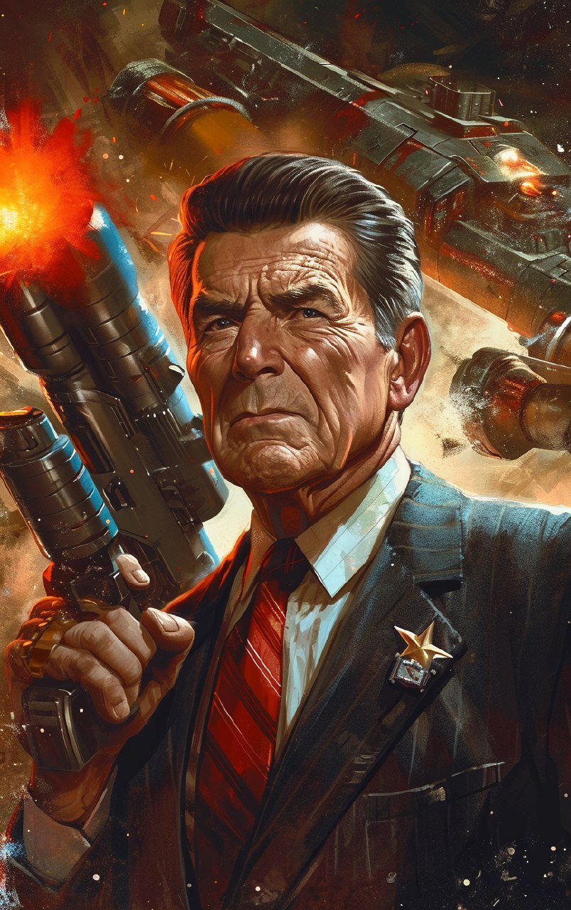 Ronald Reagan with a ray gun | Пикабу