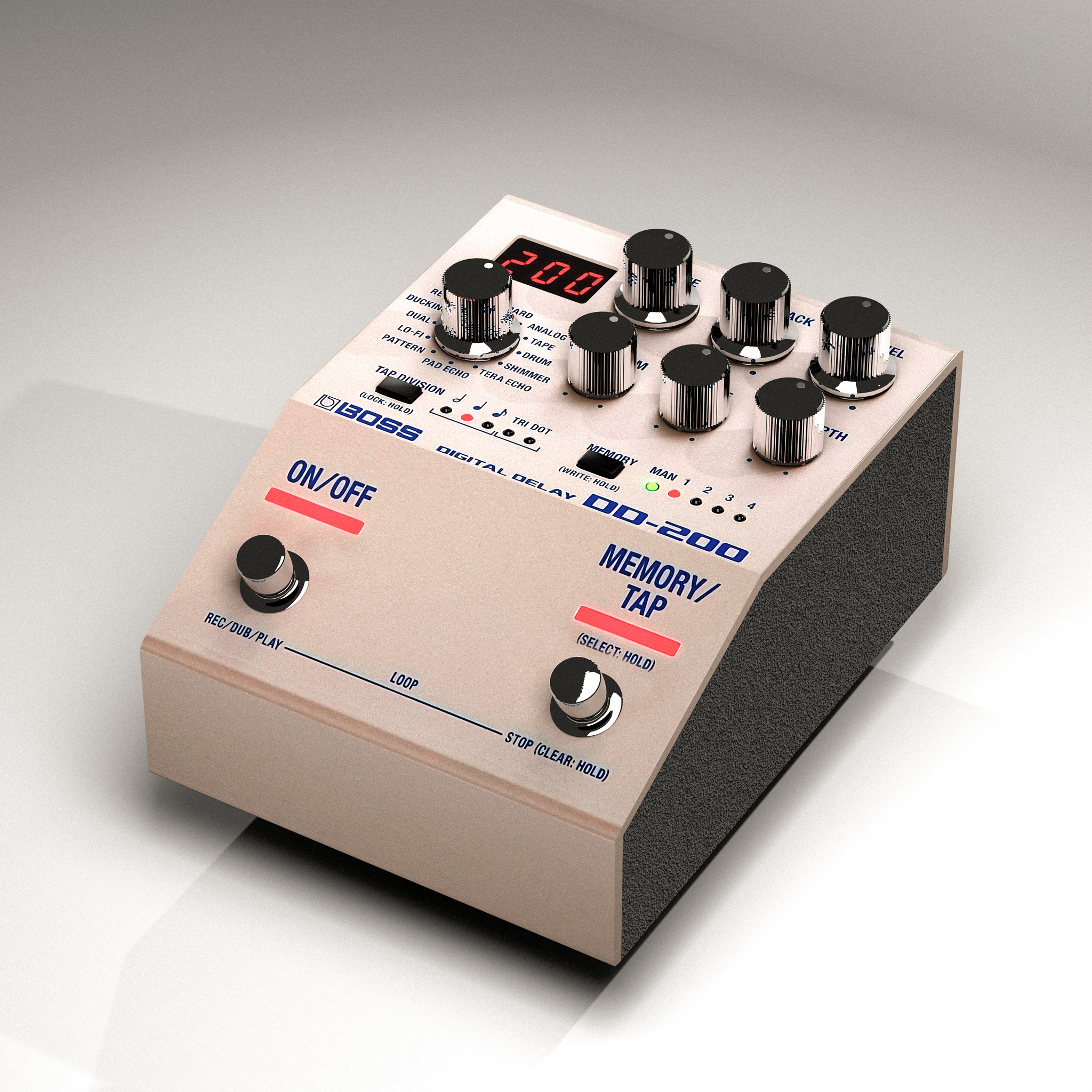 3D Модель BOSS DD-200 Pedal