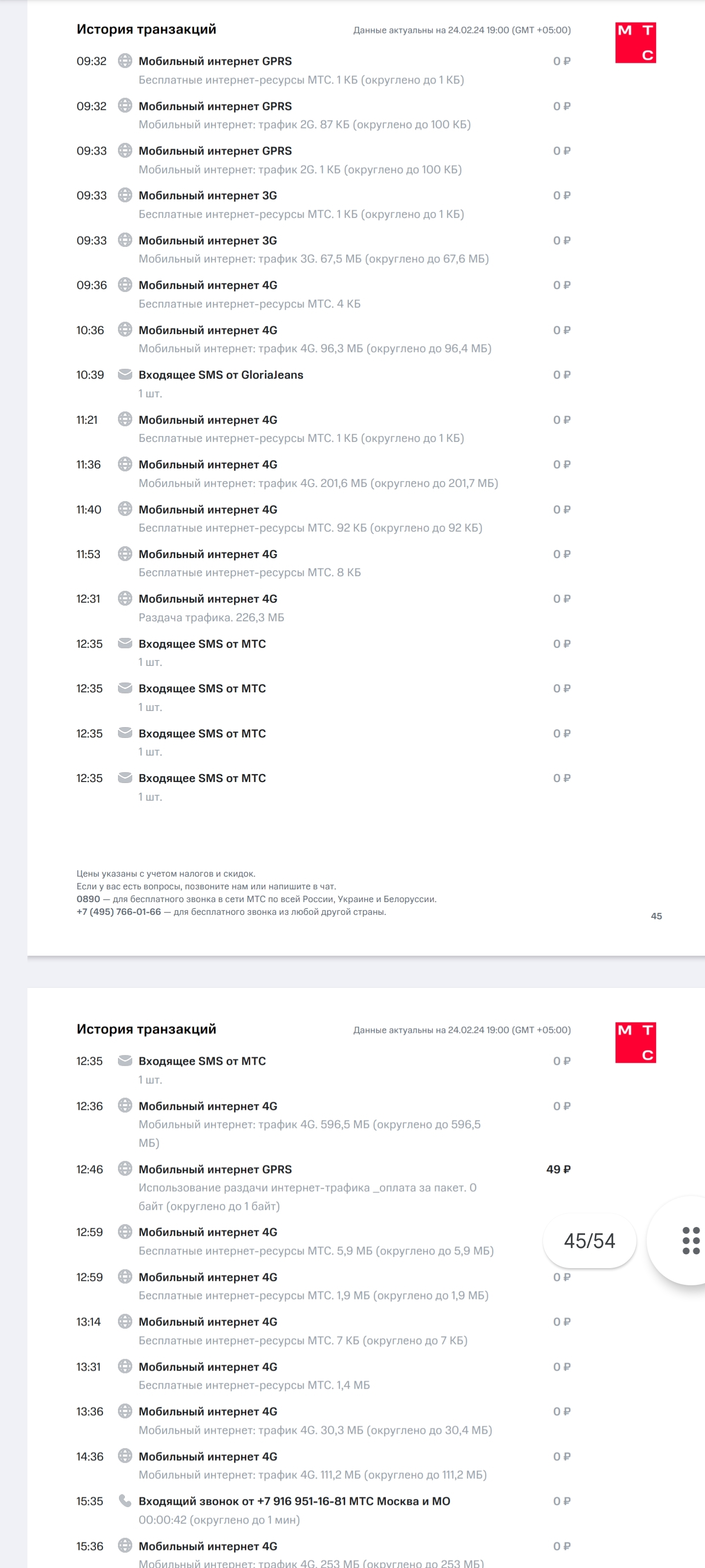 МТС. Не существующие раздачи и списания за это денег | Пикабу