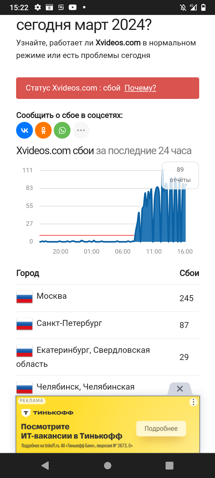 Не работает икс видеос. Что теперь и фапать запретят? | Пикабу