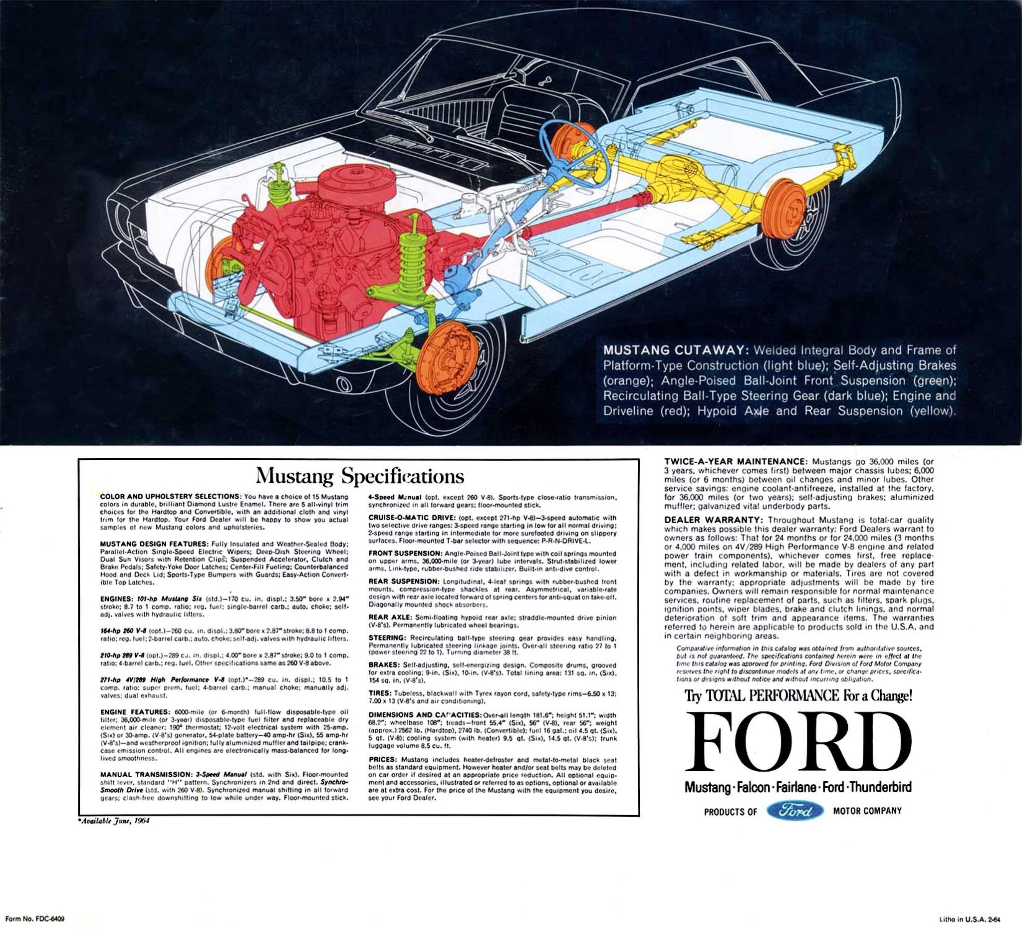 Брошюра Ford Mustang за 1964 год | Пикабу