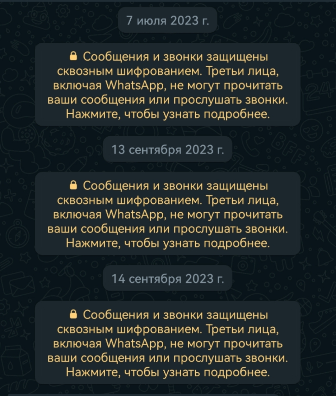 Уведомления о шифровании WhatsApp | Пикабу