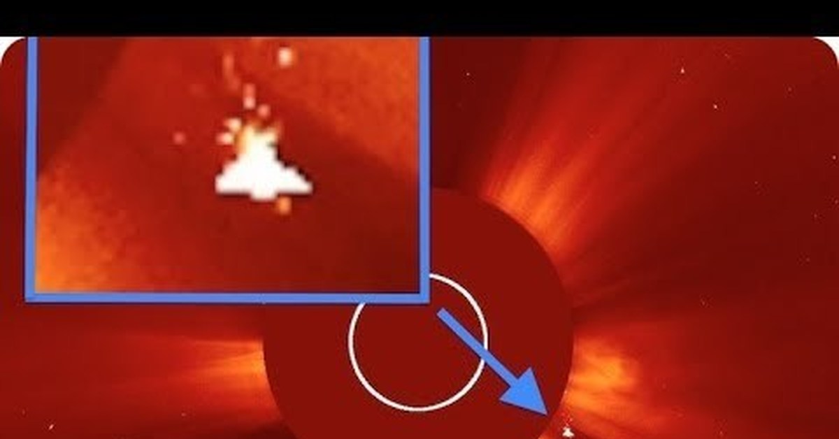 Разрыв солнца. Солнце разорвалось. Видео Комета Шумейкеров -леви9.