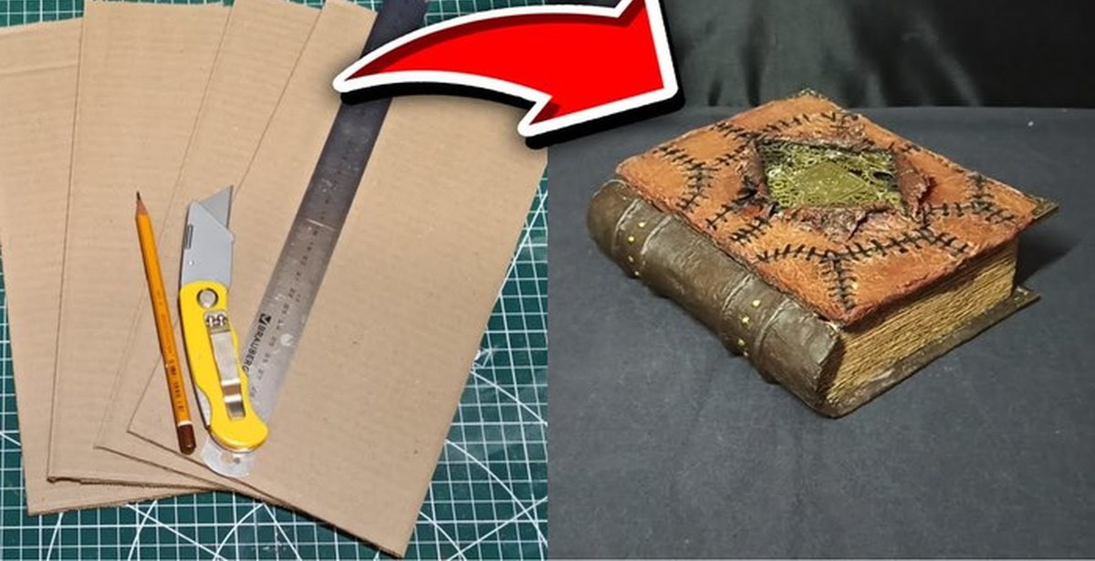Шкатулка в виде книги своими руками из картона